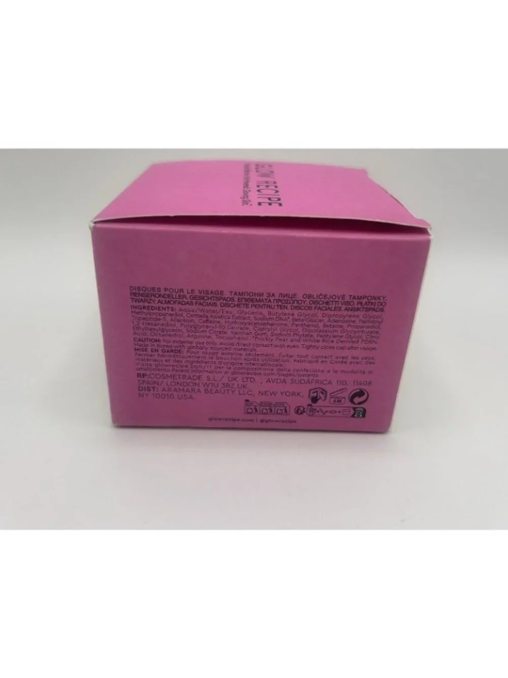 Glow Recipe PDRN Repair + Soothe Korean Prickly Pear Toner Pads ~ 60 Pads / 100g